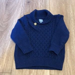 Cable Night Shawl Collar Sweater